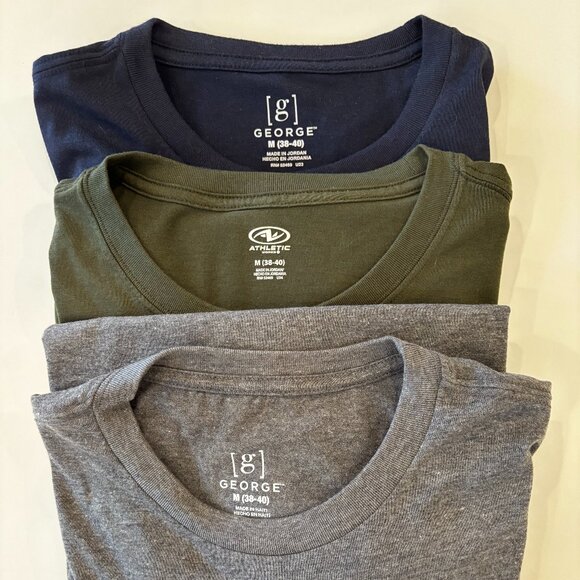 Mens Crewneck Tee-Shirt  with Short Sleeve - Picture 1 of 6